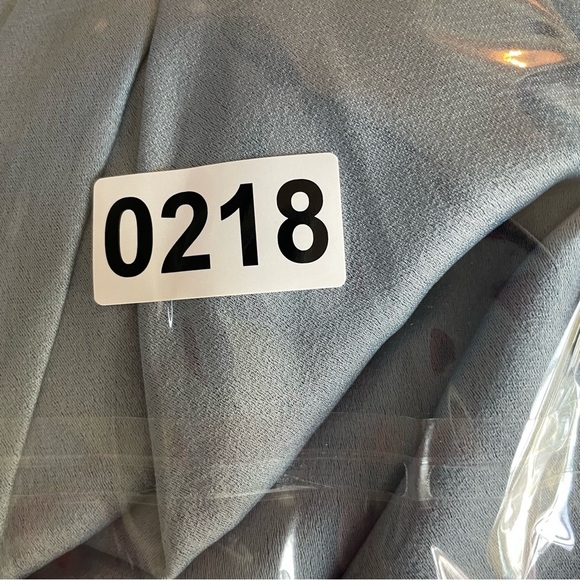 BHLDN Dylan Dusty Blue One-Shoulder Satin Side-Slit Gown 20218 - Picture 14 of 14